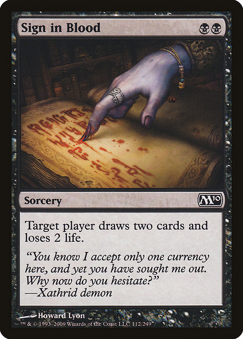 Sign in Blood [M10 #112] ES EX