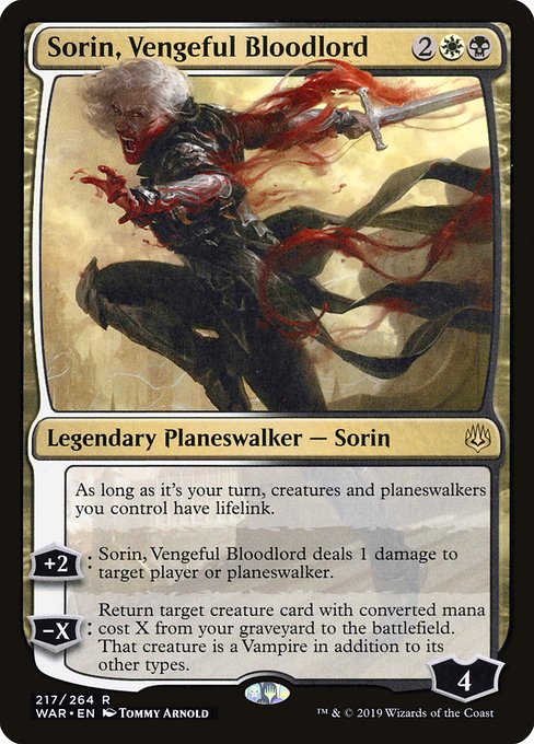 Sorin, Vengeful Bloodlord [WAR #217] ES EX