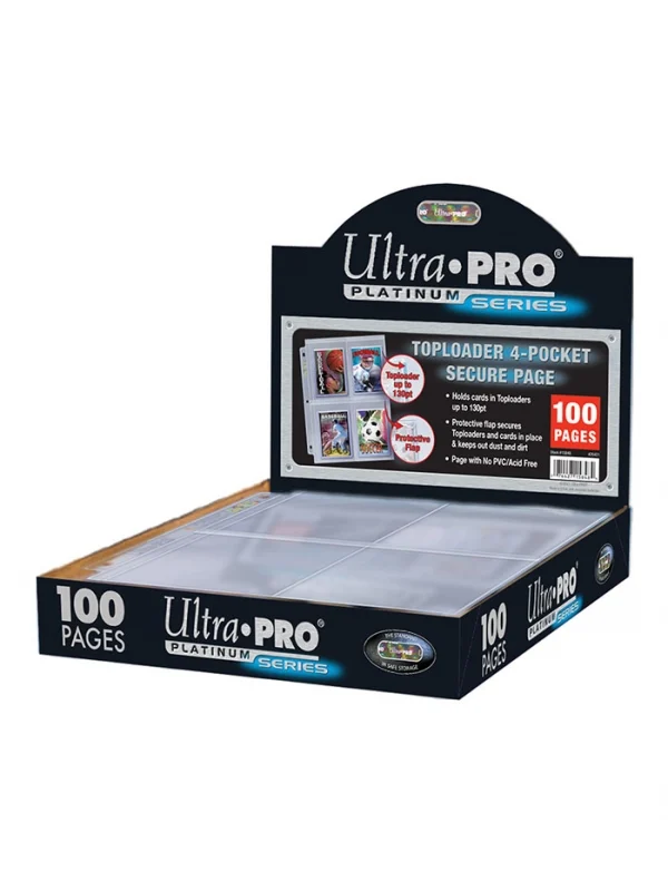 Hoja 4 bolsillos Platinum Ultra Pro para Toploaders (unidad)