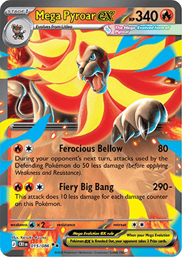 Mega Pyroar ex [CRI #015] SPANISH NM