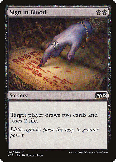 Sign in Blood [M15 #114] ES NM