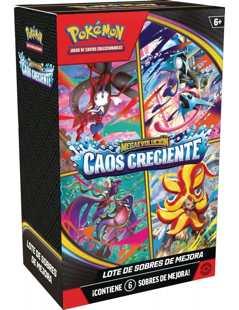 Pokémon JCC: Lote de sobres de mejora de Megaevolución-Caos Creciente (Castellano)
