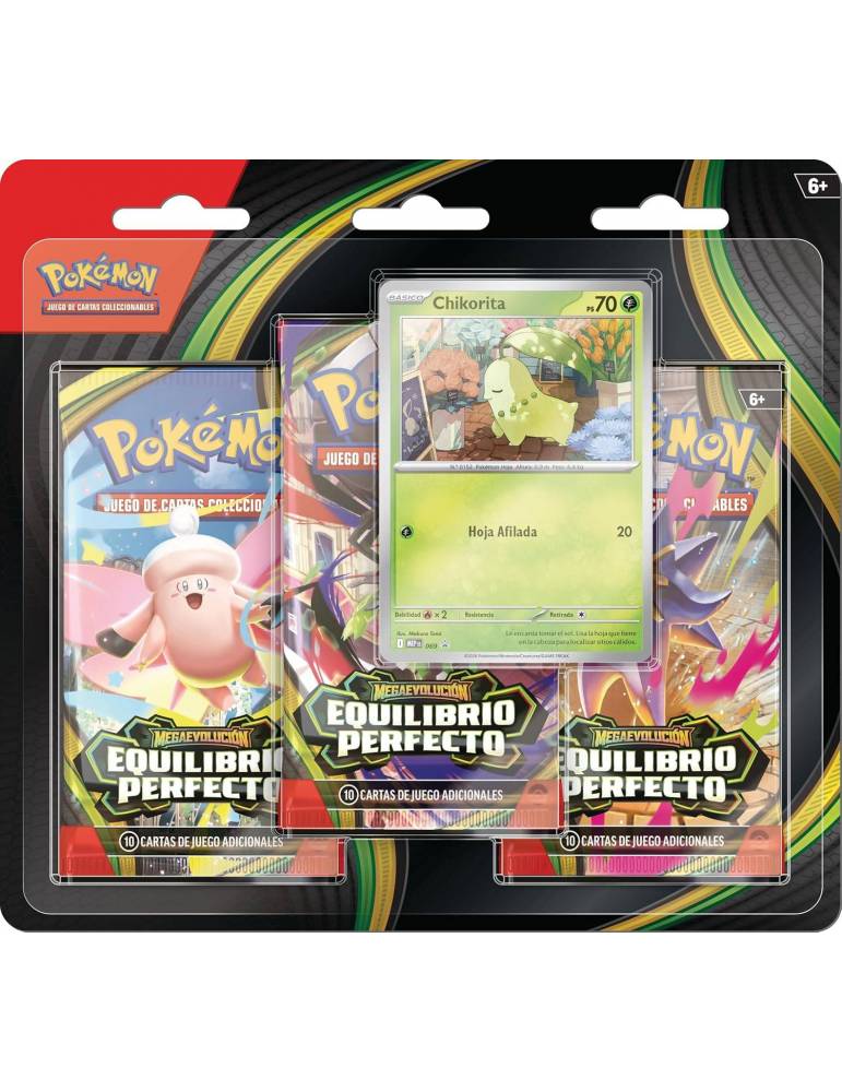 Pokémon JCC: Pack de 3 sobres Megaevolución Equilibrio Perfecto (Castellano)