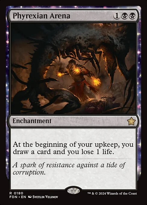Phyrexian Arena [FDN #180] SPANISH NM