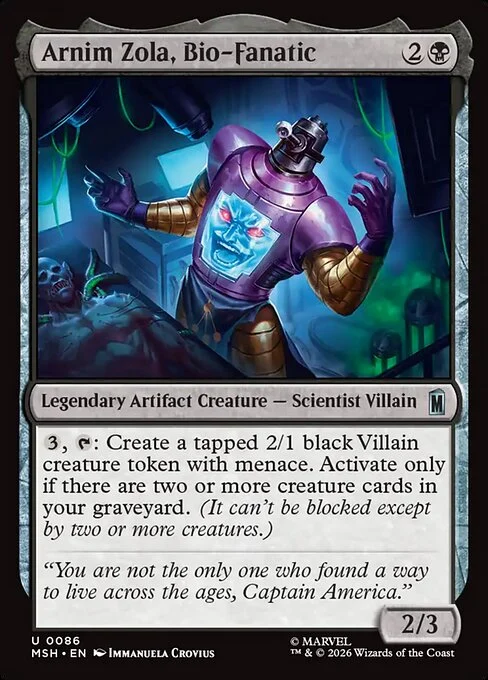 Arnim Zola, Bio-Fanatic [MSH #86] SPANISH NM