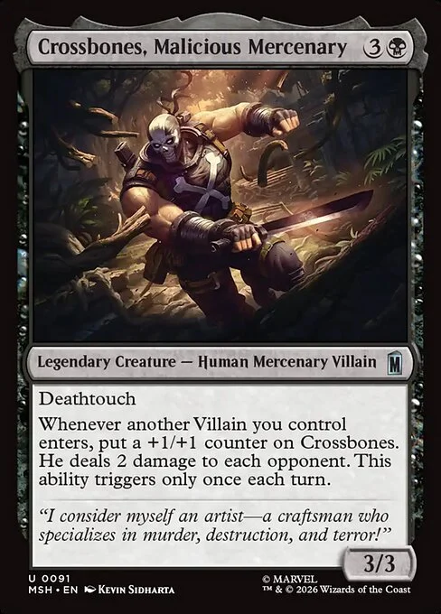 Crossbones, Malicious Mercenary [MSH #91] SPANISH NM