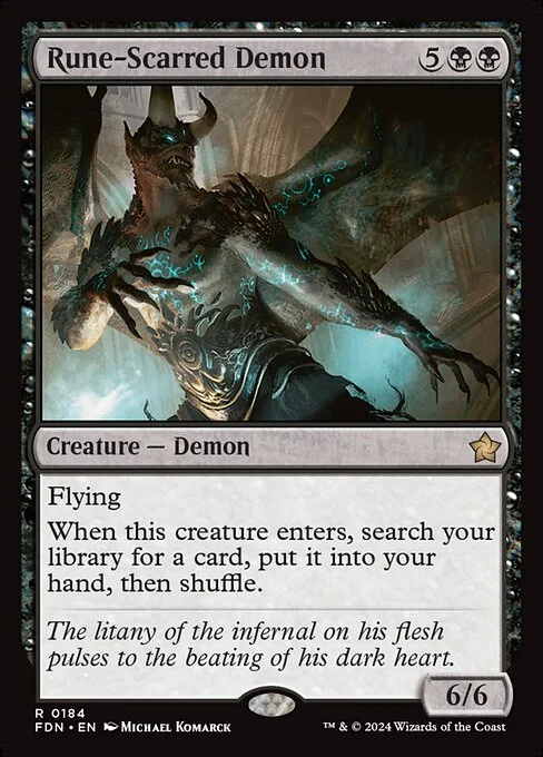 Rune-Scarred Demon [FDN #184] SPANISH NM