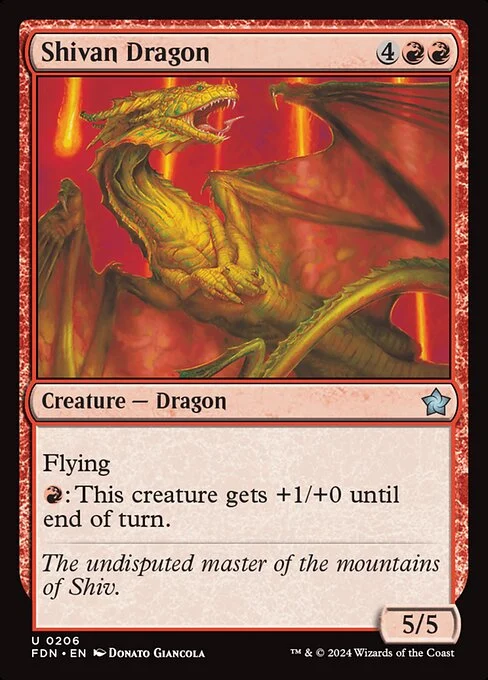 Shivan Dragon [FDN #206] SPANISH NM