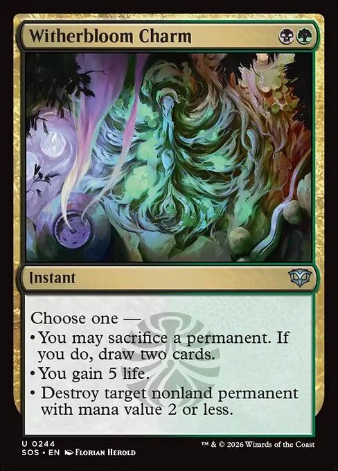 Witherbloom Charm [SOS #244] ITALIAN NM