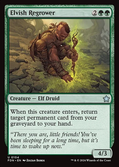 Elvish Regrower [FDN #104] SPANISH NM