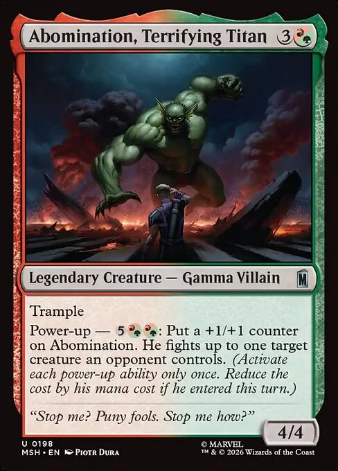 Abomination, Terrifying Titan [MSH #198] SPANISH NM