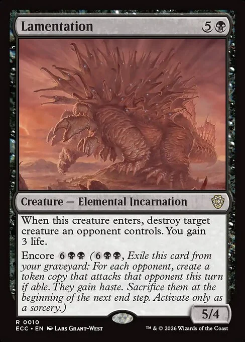 Lamentation [ECC #10] ENGLISH NM