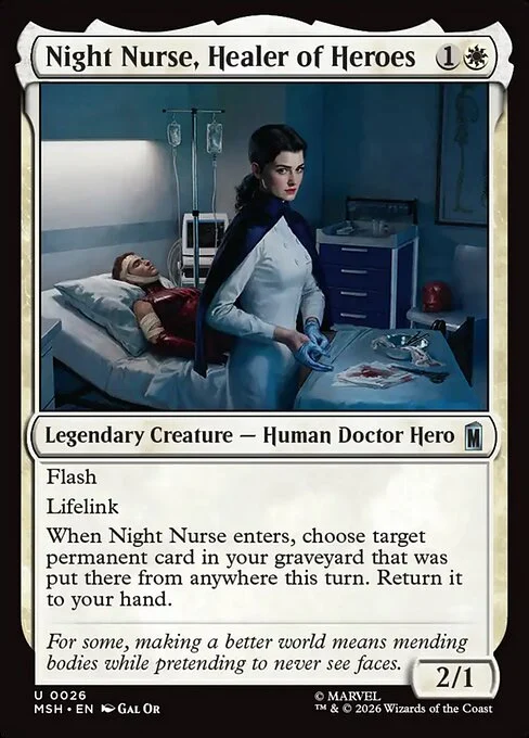 Night Nurse, Healer of Heroes [MSH #26] SPANISH NM