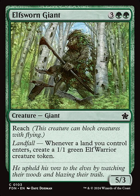 Elfsworn Giant [FDN #103] SPANISH NM