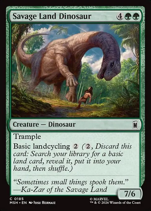 Savage Land Dinosaur [MSH #185] SPANISH NM