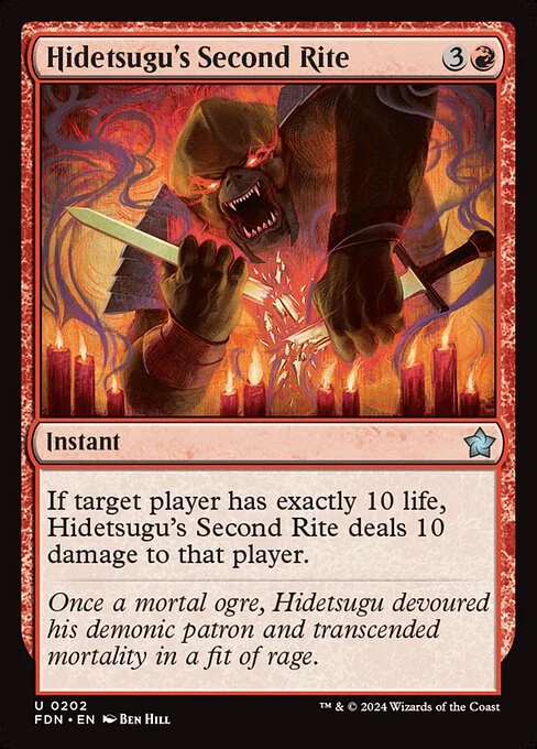 Hidetsugu's Second Rite [FDN #202] SPANISH NM