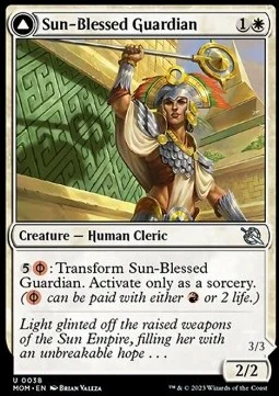 Sun-Blessed Guardian // Furnace-Blessed Conqueror [MOM #38] SPANISH NM