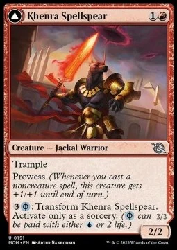 Khenra Spellspear // Gitaxian Spellstalker [MOM #151] SPANISH NM