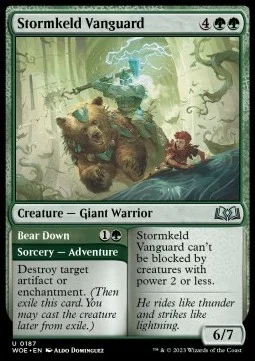 Stormkeld Vanguard // Bear Down [WOE #187] SPANISH NM