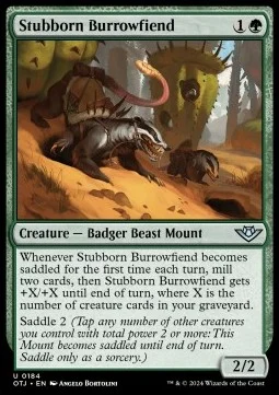 Stubborn Burrowfiend [OTJ #184] SPANISH NM
