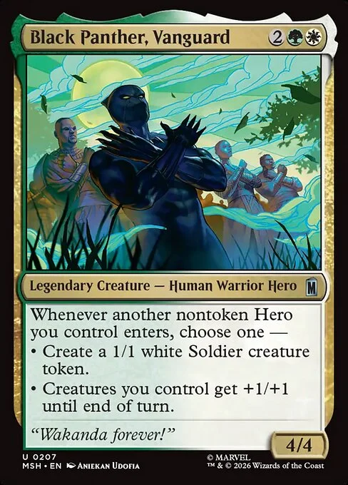 Black Panther, Vanguard [MSH #207] SPANISH NM