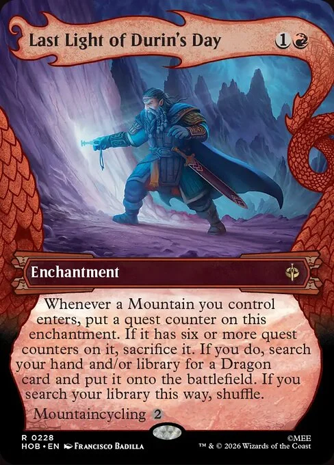 Last Light of Durin's Day (V.1) [XHOB #228] SPANISH NM