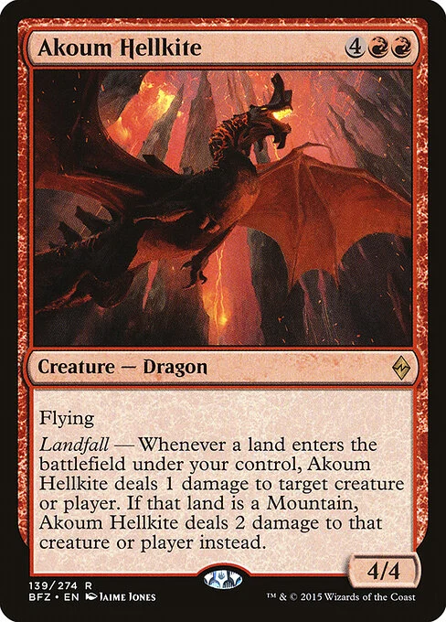 Akoum Hellkite [BFZ #139] ITALIAN NM