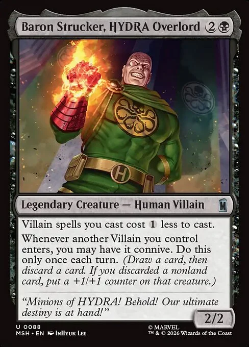 Baron Strucker, HYDRA Overlord [MSH #88] SPANISH NM
